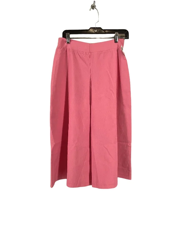 Flowy wide pants for artistic bohemian vibes -Pink Pants Wide Leg Clothes Mentor, Size M