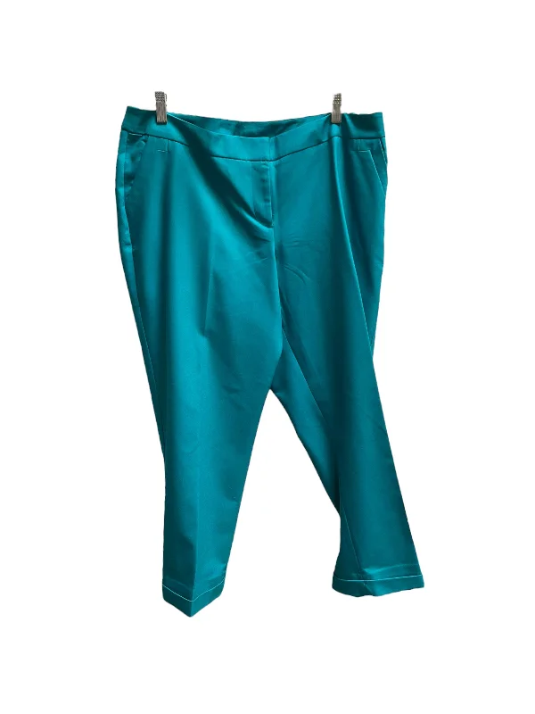 Bold patterned pants for standout fashion statements -Aqua Pants Cropped Lane Bryant, Size 14