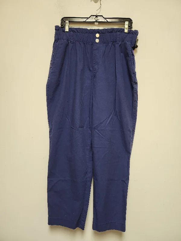 Casual twill pants for easygoing daily outfits -Blue Pants Other Loft, Size L