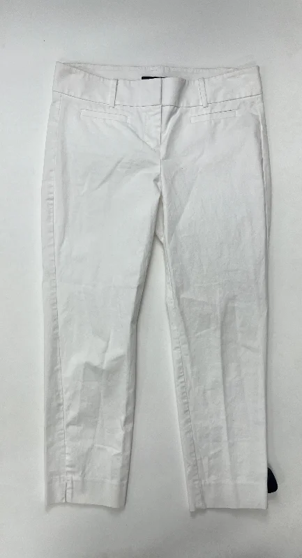 Casual khaki pants for weekend errand runs -White Pants Ann Taylor Loft, Size 4petite