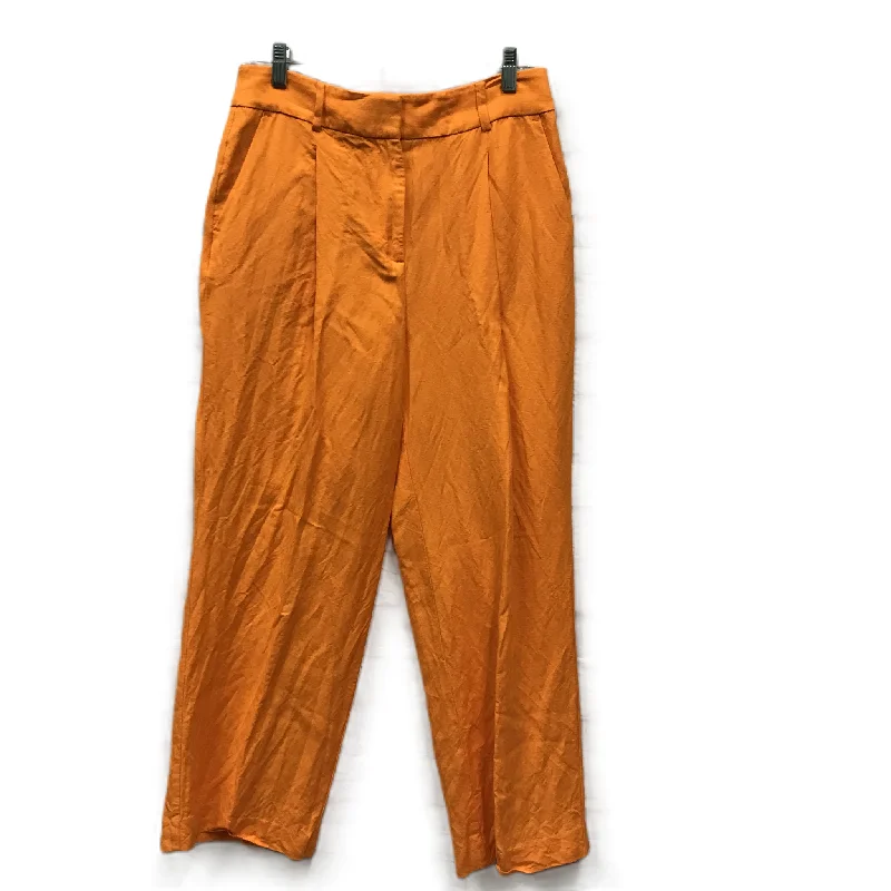 Durable cargo pants for outdoor hiking adventures -Orange Pants Dress By Loft, Size: 4