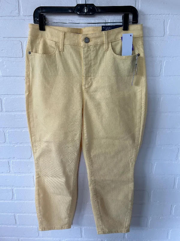 Reinforced knee pants for tough outdoor tasks -Yellow Pants Cropped Talbots, Size 10petite