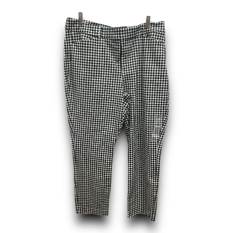 Elegant palazzo pants for formal party outfits -Checkered Pattern Pants Dress Old Navy, Size 16