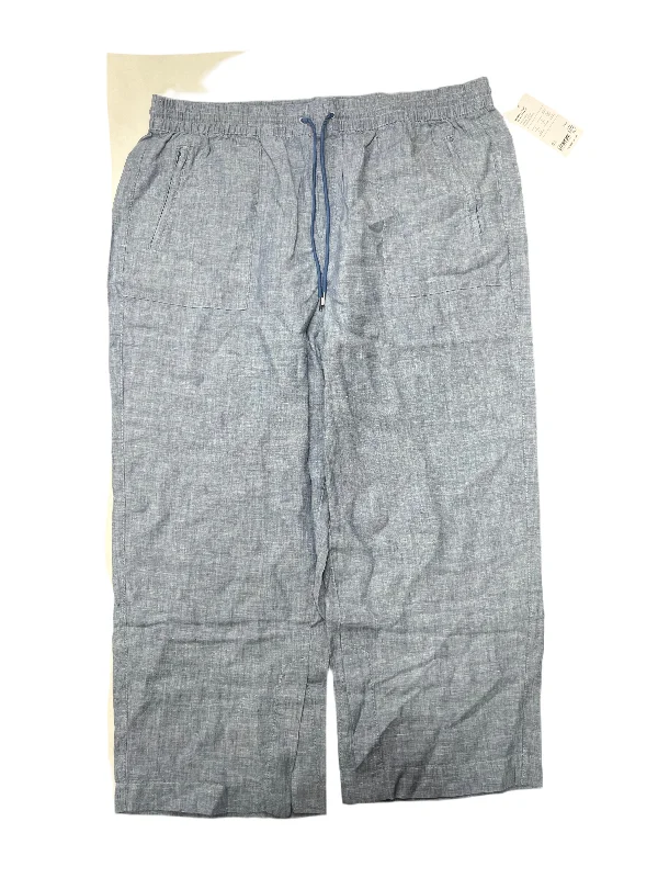 Comfortable stretch pants for casual daily wear -Blue Pants Palazzo Athleta NWT, Size 22