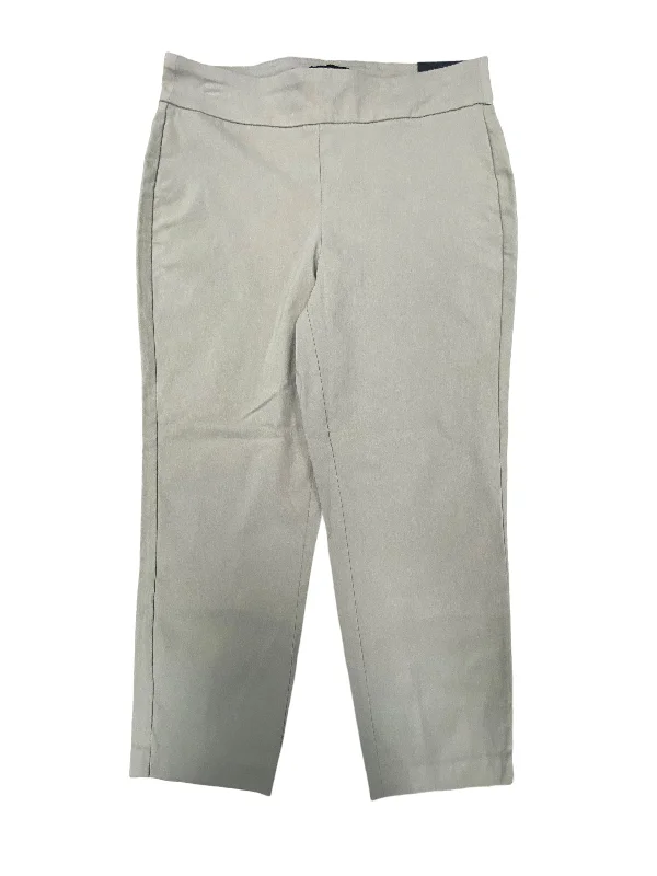 Eco-friendly hemp pants for sustainable clothing choices -Taupe Pants Cropped Harve Bernard, Size 10