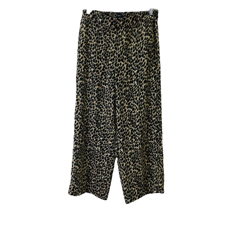 Athletic track pants for running training days -Animal Print Pants Cropped By J. Crew, Size: 8