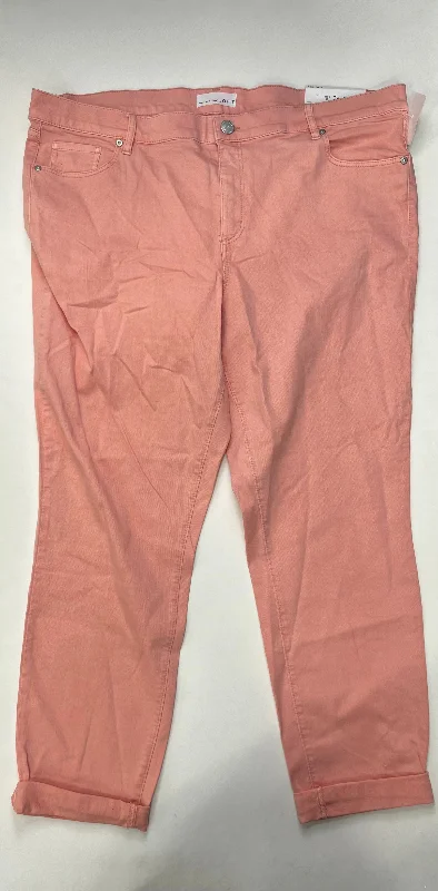 Lightweight travel pants for long flight comfort -Peach Pants Loft, Size 18