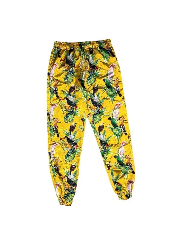 Durable twill pants for tough outdoor jobs -Tropical Print Pants Joggers Clothes Mentor, Size M