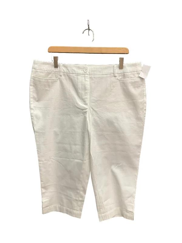 Rugged ripstop pants for extreme adventure durability -White Pants Cropped Talbots, Size 16