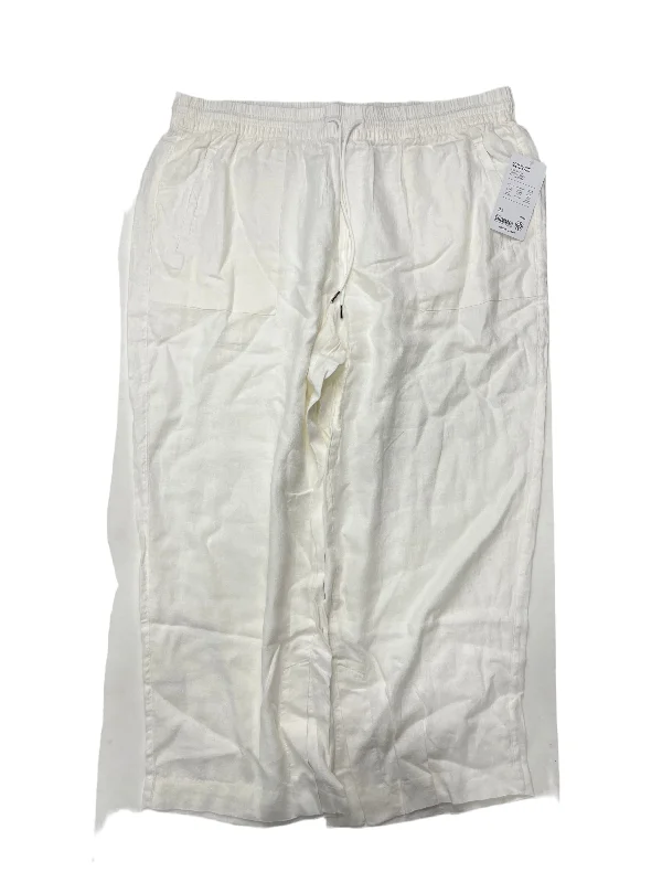 Flowy culottes pants for breezy summer style -White Pants Palazzo Athleta, Size 20