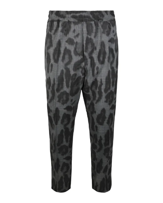 Waterproof hiking pants for rainy trail conditions -Leopard Print Piet Trousers