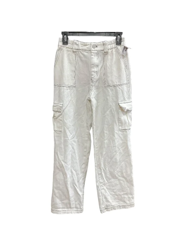 Soft cotton pants for sensitive skin comfort -White Pants Cargo & Utility Gianni Bini, Size Xs