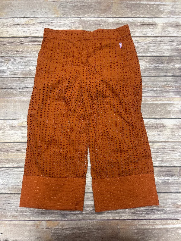 Tailored ankle pants for chic office outfits -Orange Pants Cropped Zara, Size Xl