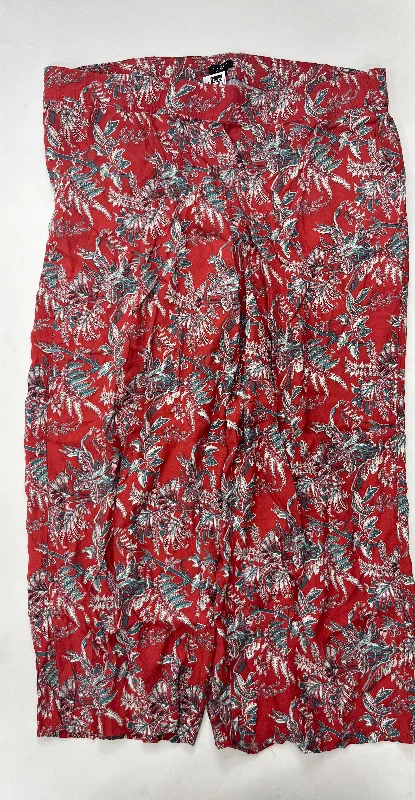 Flowy wide pants for artistic bohemian vibes -Floral Pants Palazzo Loft O, Size 16