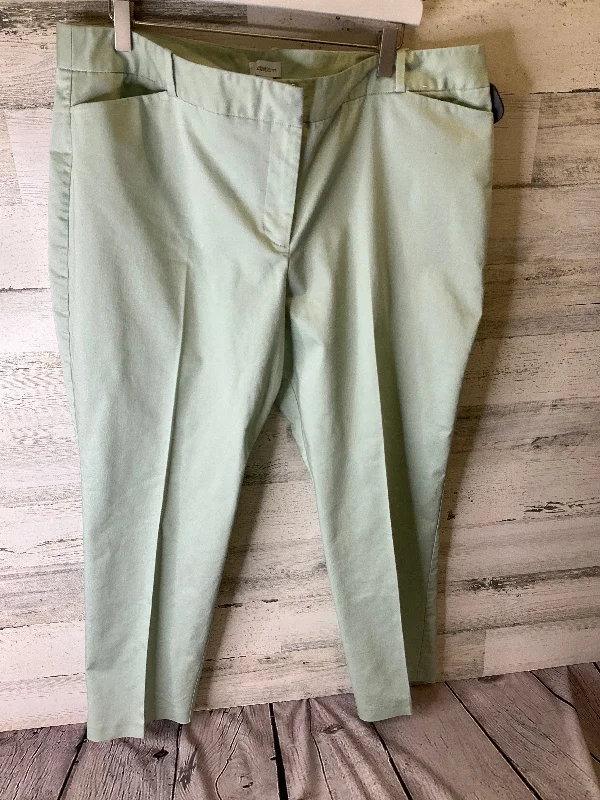 High-rise flare pants for vintage chic appeal -Green Pants Chinos & Khakis Liz Claiborne, Size 18