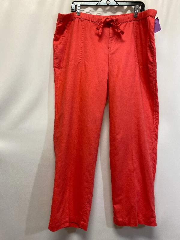 Tactical combat pants for military training use -Coral Pants Linen Liz Claiborne, Size Xl