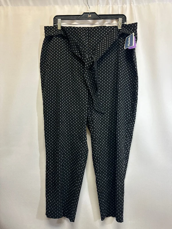 Lightweight linen pants for beach vacation style -Black Pants Dress Jules & Leopold, Size 1x