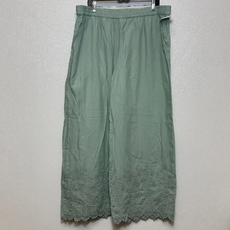 Adjustable waist pants for custom fit ease -Sage Pants Cropped Soft Surroundings, Size 1x