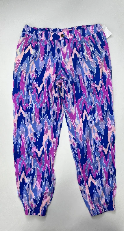 Luxury silk pants for glamorous evening wear -Multi Pants Ankle Lilly Pulitzer, Size 2