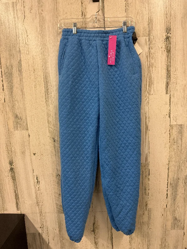 Retro bell-bottom pants for 70s-inspired fashion -Blue Pants Lounge Clothes Mentor, Size M