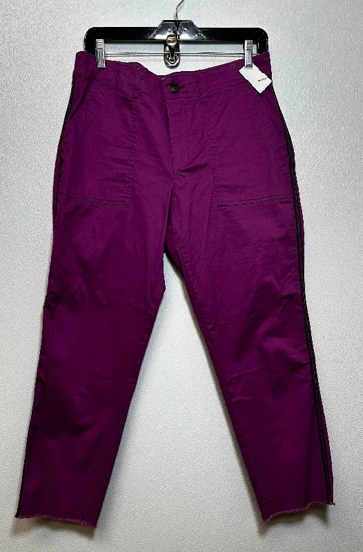 Rugged work pants for construction job durability -Pink Pants Ankle Gap O, Size 8