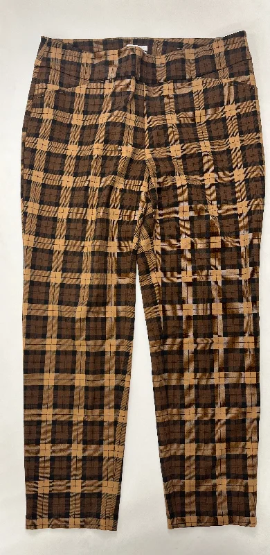 Soft velvet pants for cozy holiday outfits -Plaid Pants Work/dress Charter Club, Size 18