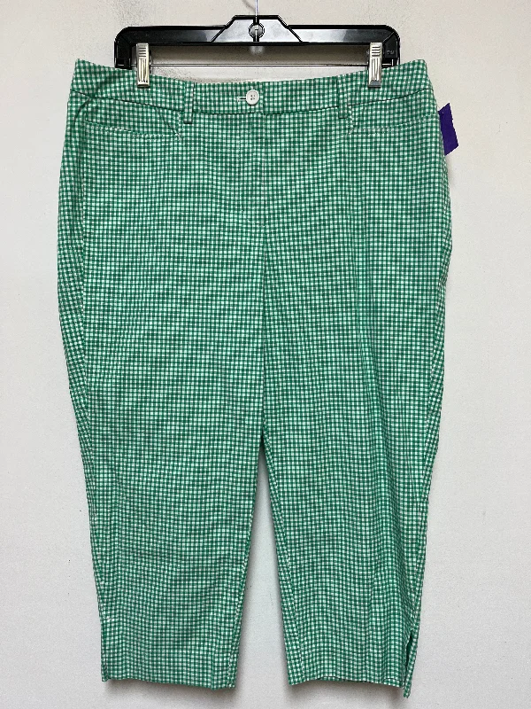 Soft jogger pants for relaxed weekend lounging -Green Pants Cropped Talbots, Size 12