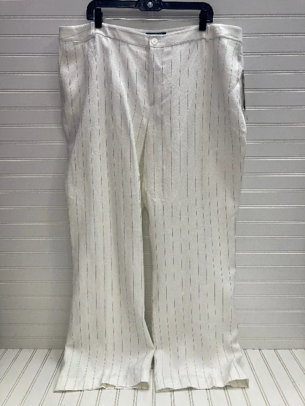 Tapered ankle pants for sleek modern silhouettes -Blue & White Pants Dress Lauren By Ralph Lauren, Size 20