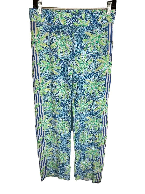 Tailored slim pants for polished business looks -Blue Pants Linen Lilly Pulitzer, Size Xs