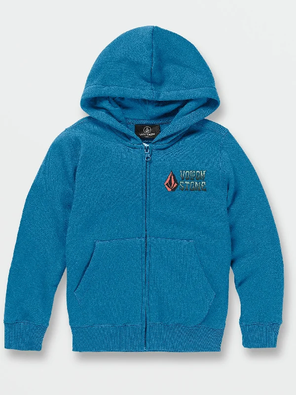 Little Boys Bat Wheel Zip Hoodie - Blue Drift