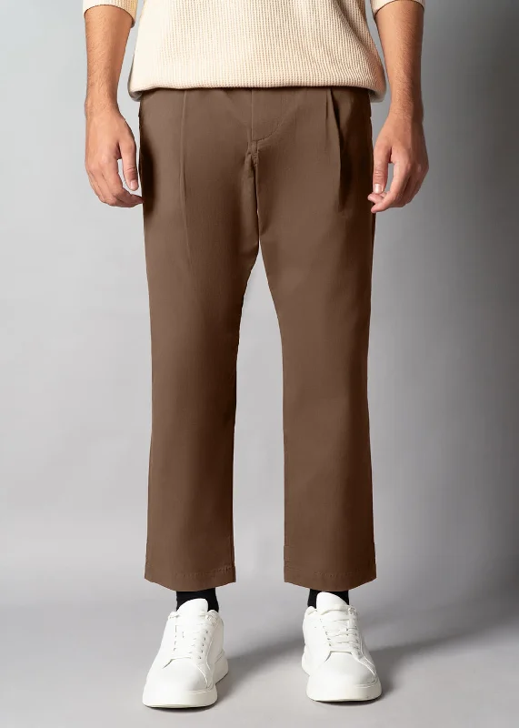 Designer leather pants for high-fashion nightwear -Teak Twill: Boxer Fit