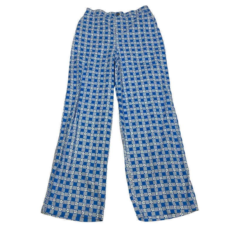 Lightweight travel pants for long flight comfort -Blue Pants Wide Leg Wild Fable, Size M