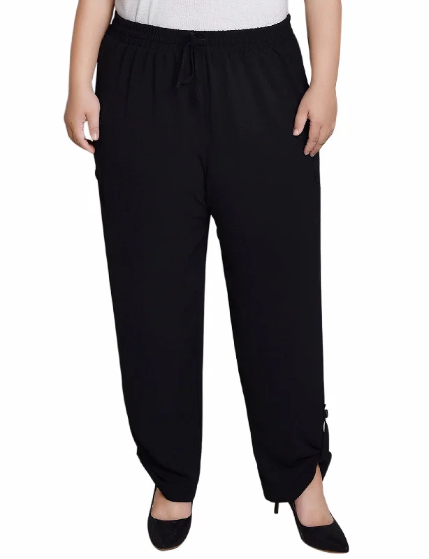 Stylish cropped pants for warm season trends -Plus Size Pull On Cargo Pants