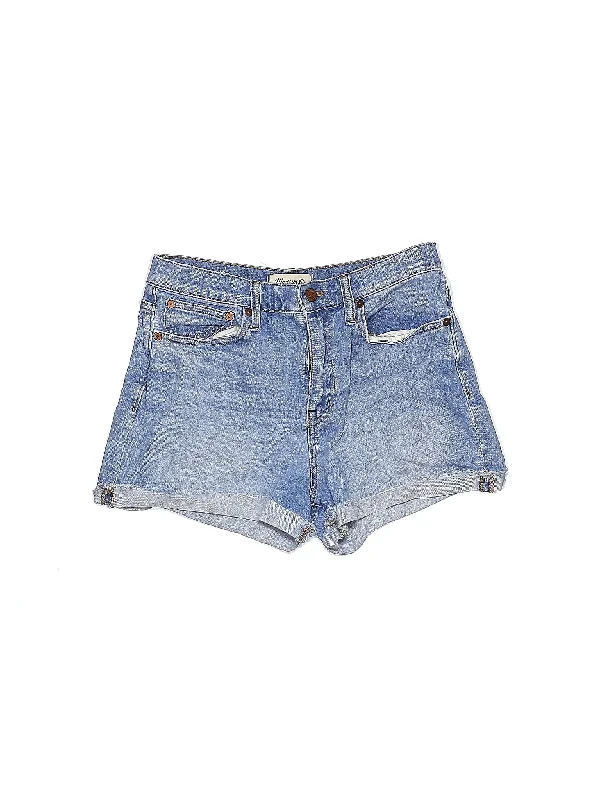 Oval Shaped Shorts for Grace -Mid-Rise Denim Shorts in Medium Wash