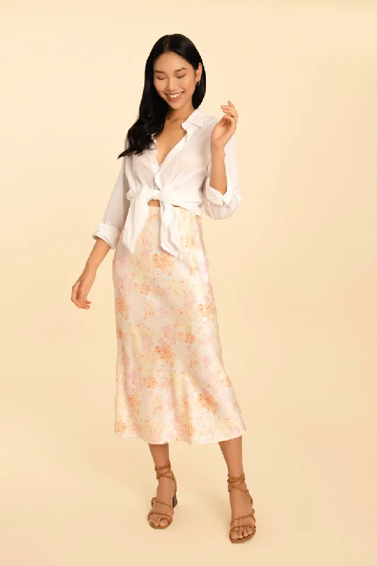 Geometric Skirts for Modern -The Olivia Slip Skirt - SAKURA Print