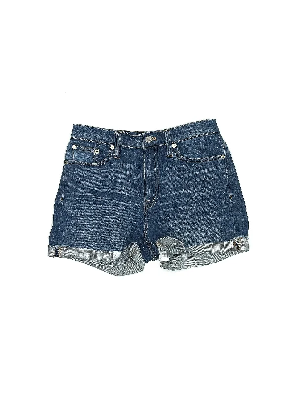 Beaded Skirts for Glamour -High-Rise Denim Shorts in Medium Wash