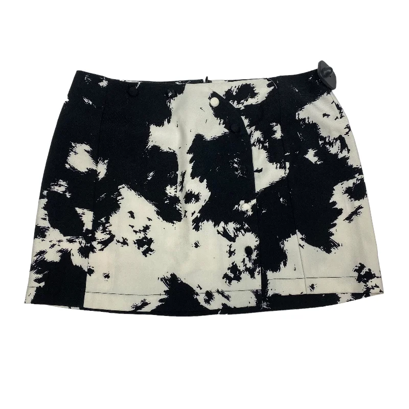 Bold skirts with bright color pops -Black & Cream Skirt Mini & Short Urban Outfitters, Size L