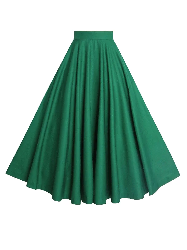 Affordable skirts for simple daily outfits -MTO - Lindy Skirt in Pine Green Cotton