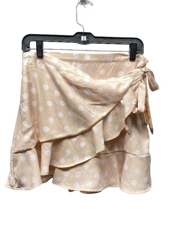 Luxury satin skirts for evening event elegance -Polkadot Pattern Skirt Mini & Short Gianni Bini, Size M