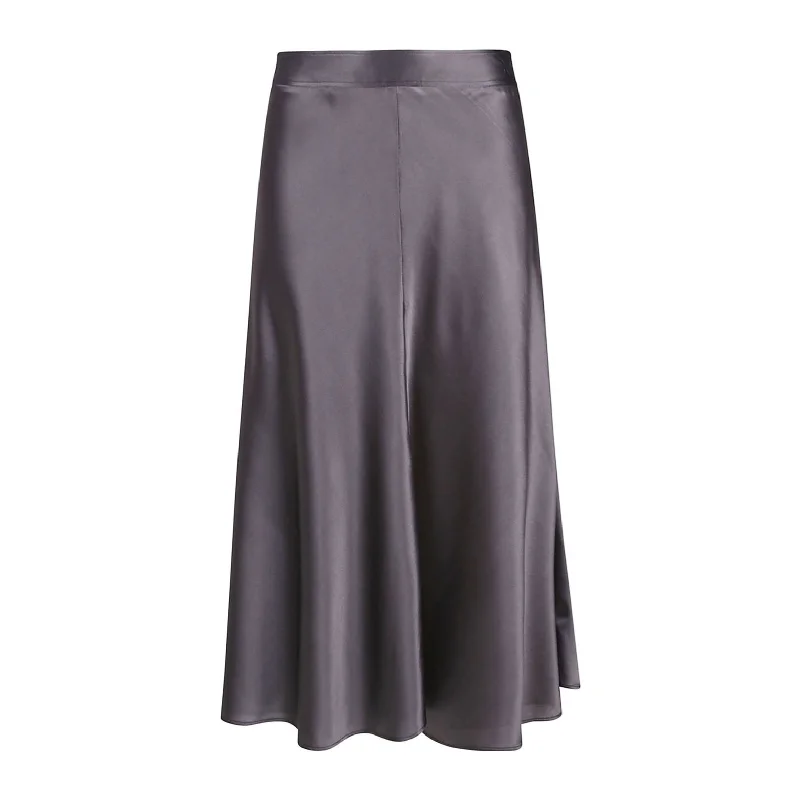 Patterned skirts for artistic standout appeal -Silk Skirt - Oyster