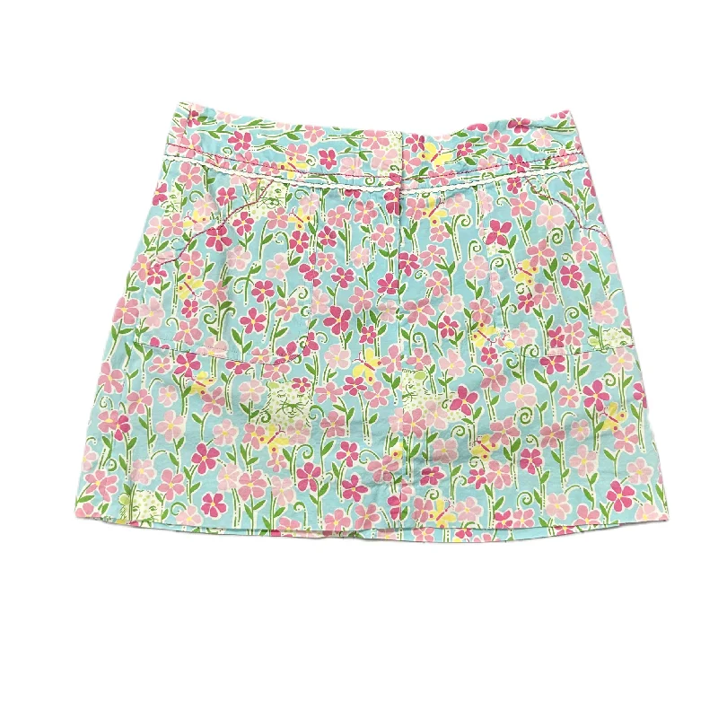 Flowy floral skirts for springtime elegance -Teal Skirt Mini & Short By Lilly Pulitzer, Size: 2