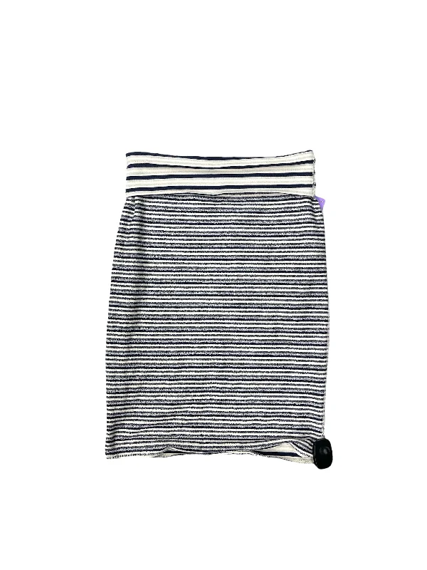 Vintage pencil skirts for nostalgic chic -Striped Pattern Skirt Midi Three Dots, Size Xs