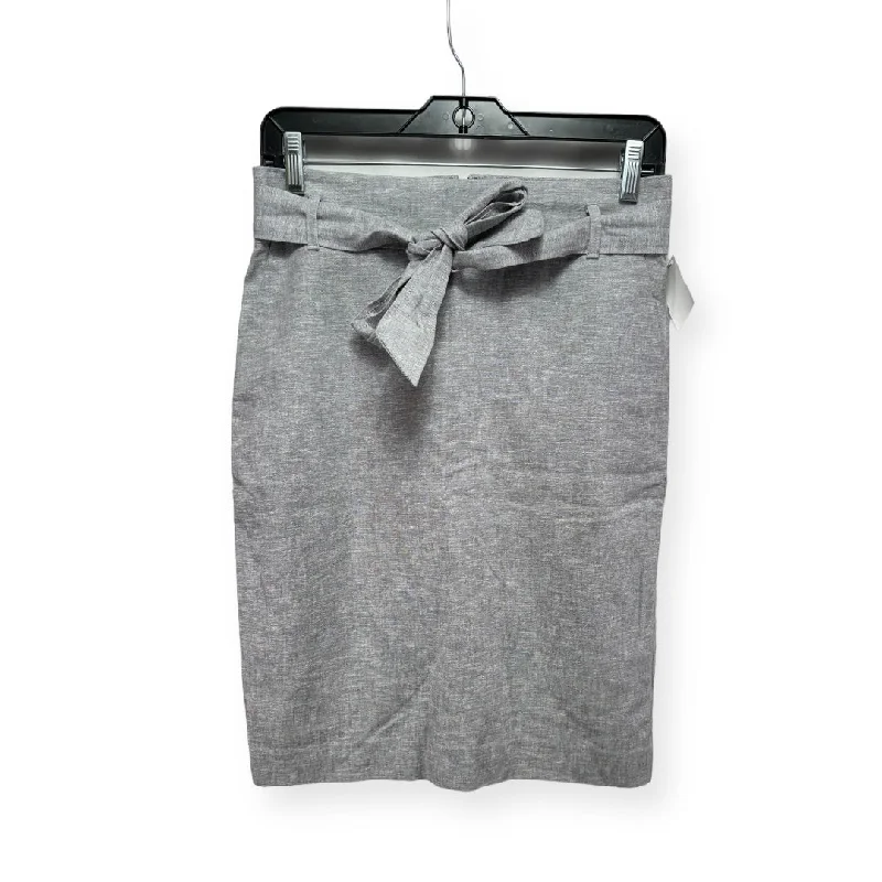 Soft cotton skirts for sensitive skin ease -Linen Grey Skirt Mini & Short Ann Taylor, Size 4petite