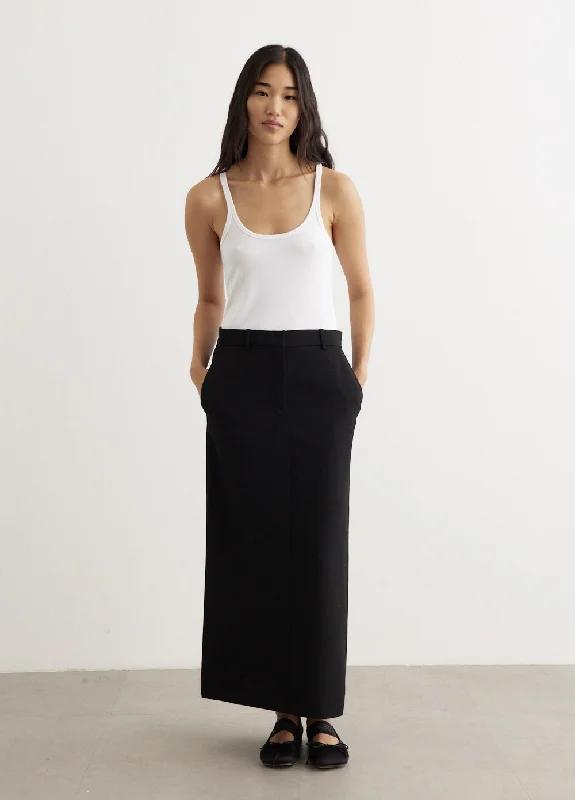 A-line skirts for flattering timeless silhouettes -Low-Waist Straight Skirt