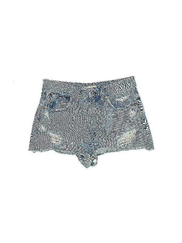 Green Skirts for Nature -High-Rise Denim Shorts