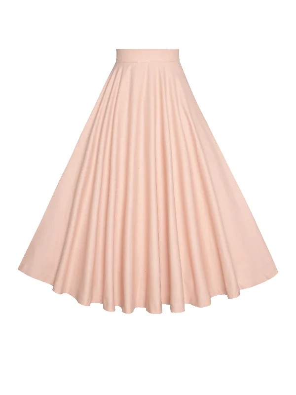 Luxury skirts with elegant silk sheen -MTO - Lindy Skirt Dusty Pink Cotton