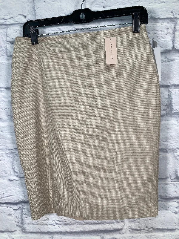 Vintage skirts for retro-inspired fashion vibes -Beige Skirt Midi Ann Taylor, Size 4petite