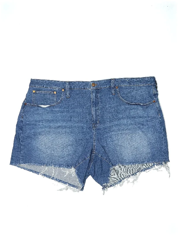 Abstract Skirts for Creative -High-Rise Denim Shorts in Medium Wash