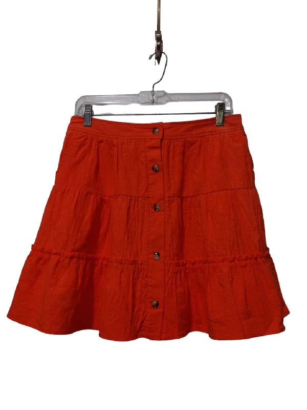 Affordable skirts for budget-friendly wardrobe updates -Orange Skirt Mini & Short Clothes Mentor, Size L