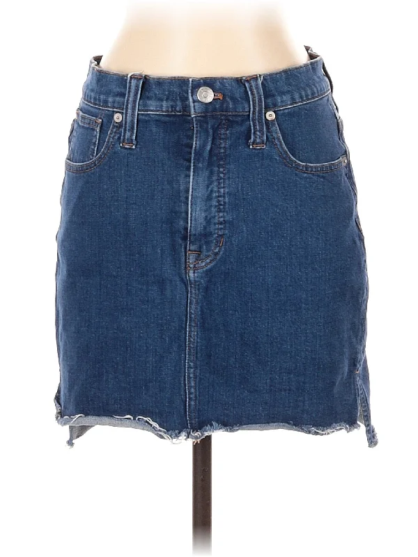 Elastic Waist Shorts for Easy -Denim Skirt